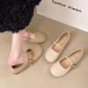 Весна 2025 новые туфли-лодочки Мэри Джейн с пряжкой в стиле Сяосянфэн, универсальные французские туфли-лодочки с мелким вырезом, женские