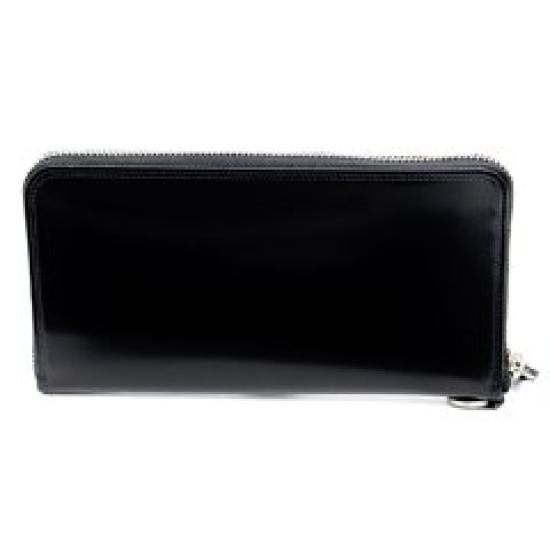 PORTER Кожаный длинный кошелек с круглой молнией, черный (Портье) Мужской 037-02978 1.