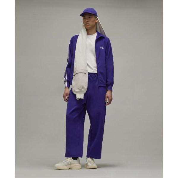 Y-3 Куртка мужская с логотипом, стойкой, молнией, длинным рукавом, фиолетовая JF0667