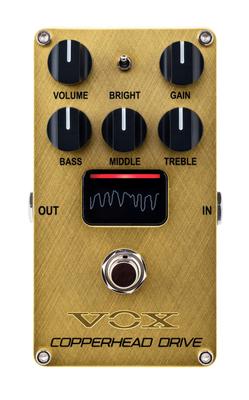 Компактный эффектор VOX для электрогитары COPPERHEAD DRIVE VE-CD Copperhead Drive, вакуумная трубка с овердрайвом