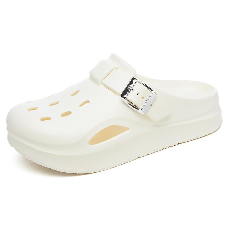 Новые женские пляжные сандалии на толстой подошве, водонепроницаемые, износостойкие, модные, универсальные, удобные, не утомляющие ноги, полые, дышащие, для улицы