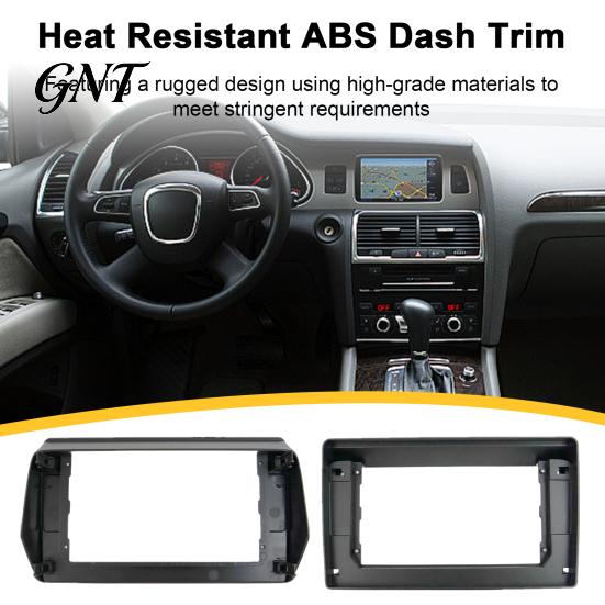 Scratch Resistant Dash Housing 10.1 Inch Car Radio Fascia Frame for Toyota Wish 2008, ABS Navigation Automotive Interior Upgrade Parts Panel,