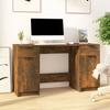 VidaXL Desk with Side Cabinet Smoked Oak Engineered Wood 3115913