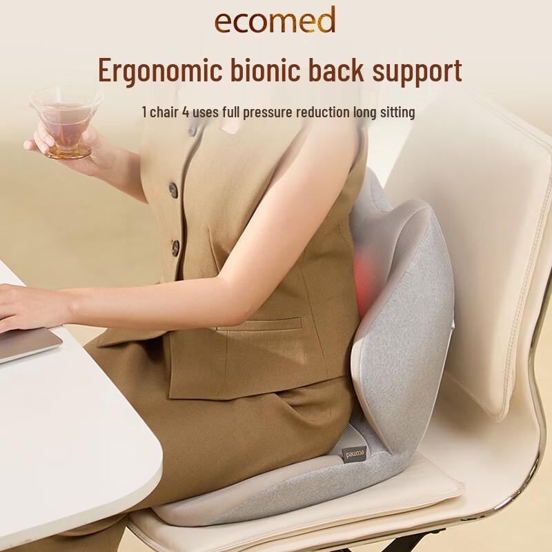 ecomed German Ergonomic Lumbar Support Chair Cushion with Massager CN plug (adapter included)