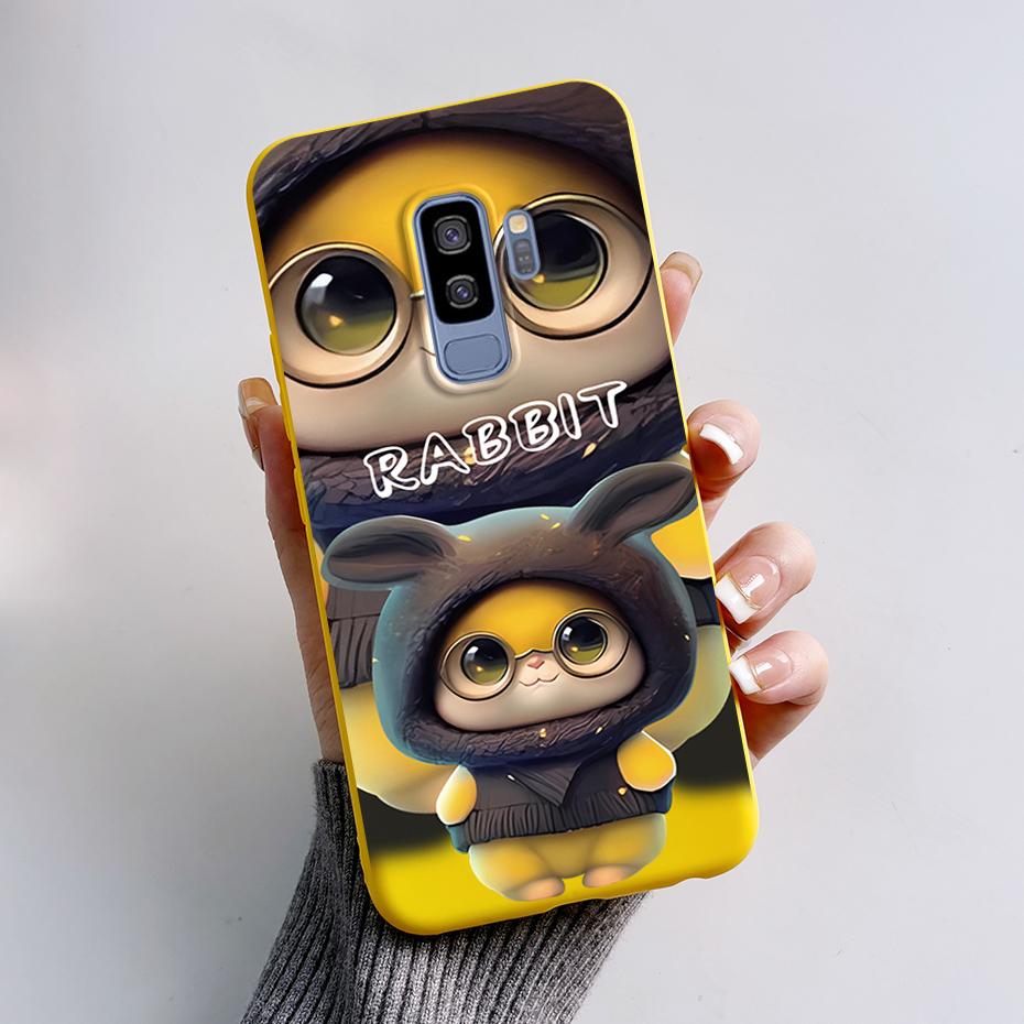 Силиконовая задняя крышка для Coque Samsung Galaxy S9 Plus Милый кролик панда Защитный мягкий чехол для телефона SamsungS9 S9Plus Funda Capas