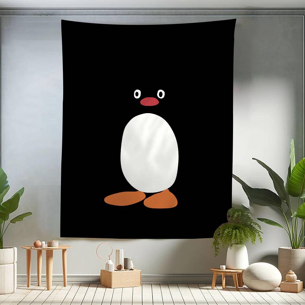Cartoon Cute PPingu Penguin Colorful Tapestry Wall Hanging Bohemian Wall Tapestries Mandala Wall Hanging Sheets