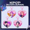 Аниме Kpop Охотники на демонов Акриловый брелок в форме сердца, Милый аниме-подвеска на сумку, Подвеска с мерчем KPOP