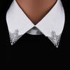 Retro Pattern Triangle Collar Pin Accessories Fashion Men and Women Hollow Crown Collar Brooch Collar Corner Badge