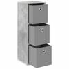 Sideboard with Drawers Concrete Grey 30.5 x 27 x 84.5 cm