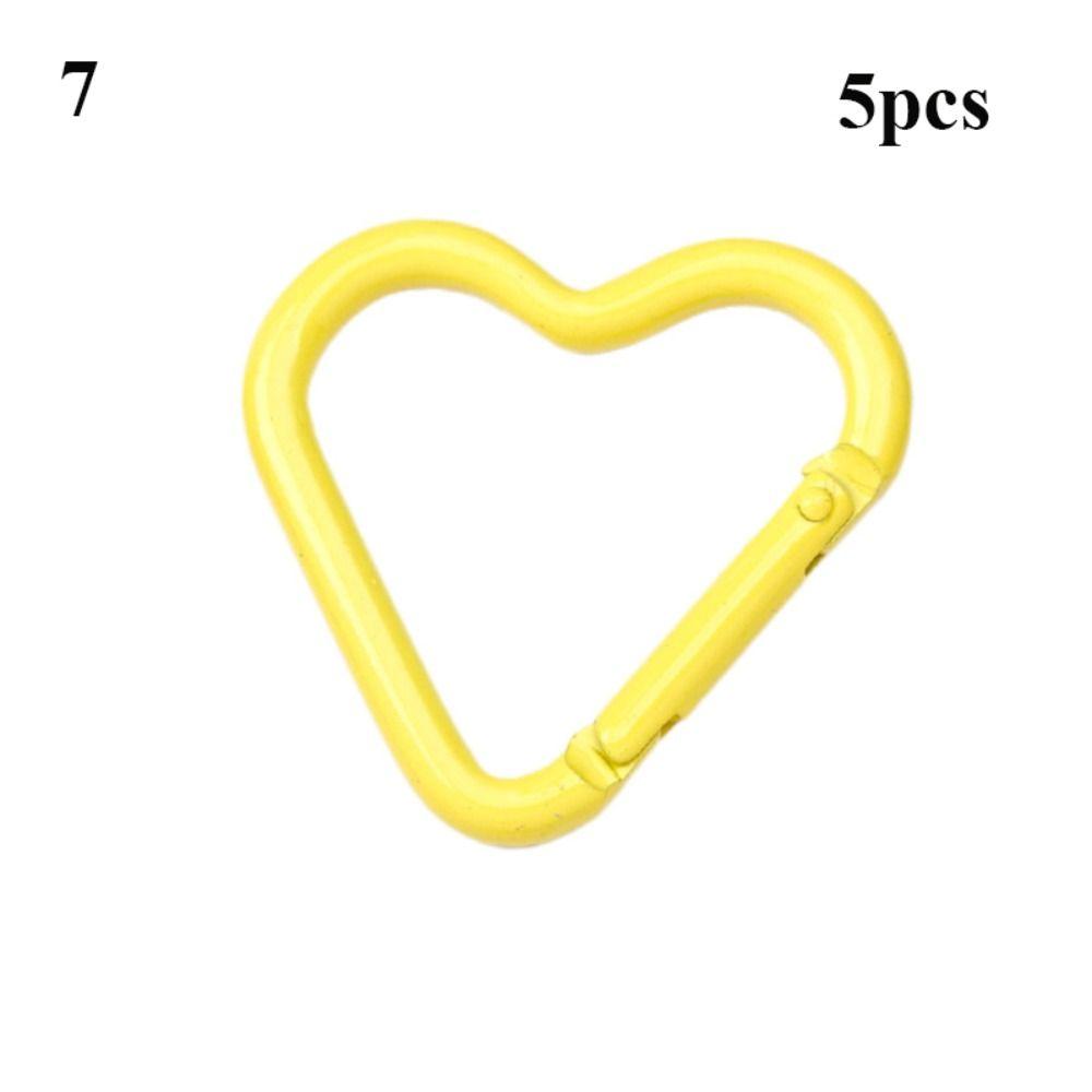 5 шт. карабин в форме сердца разноцветные пряжки для ремня сумки новые застежки-кнопки зажимы кошельки сумки
