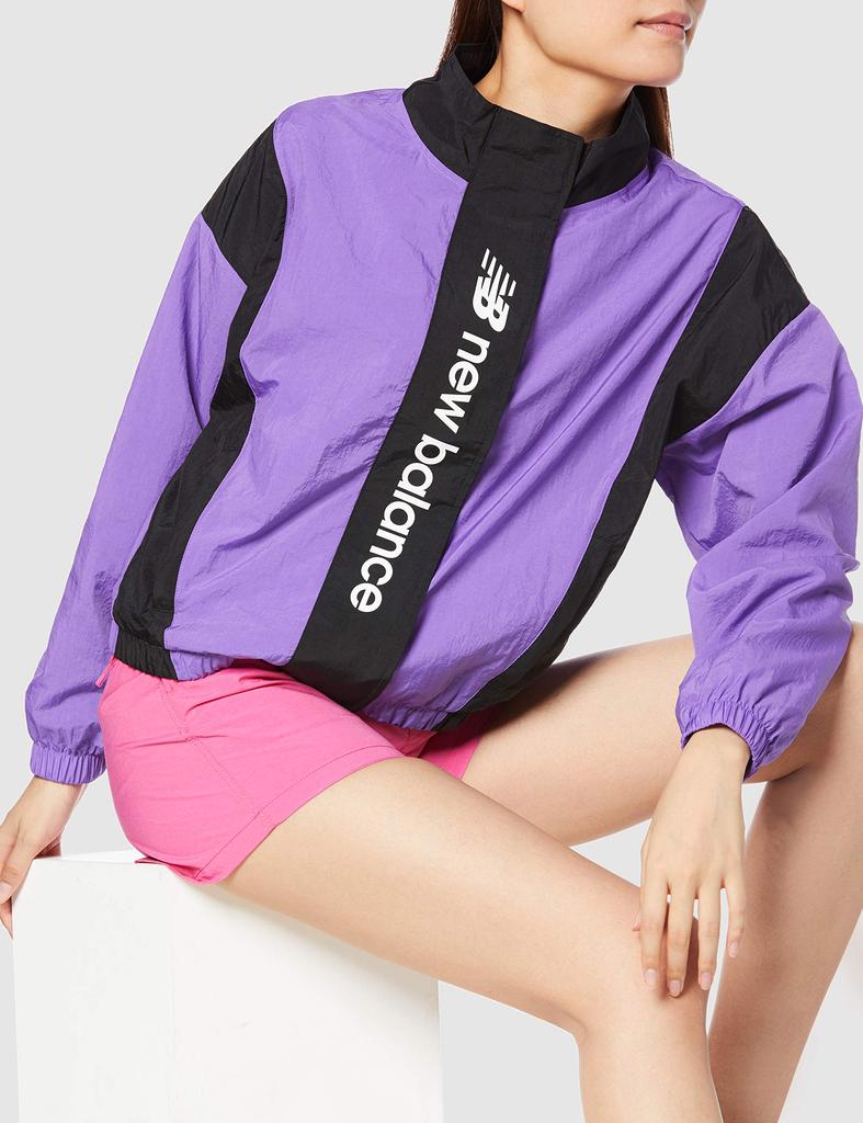 Свободная тканая куртка WJ03511 MVT Япония S до японского размера [New Balance] Женская (Мираж Фиолетовый) (эквивалент S)