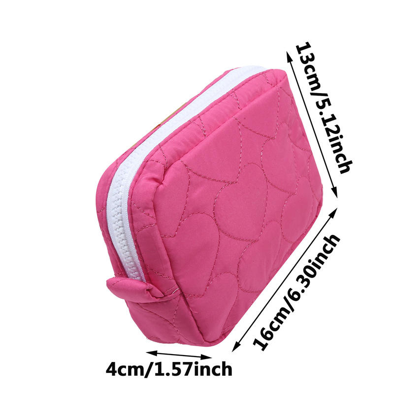 1 шт. Косметичка Love Heart, мини-квадратная женская сумка для хранения, гигиенические сумки для хранения салфеток, дорожная коробка для хранения, сумка для косметики