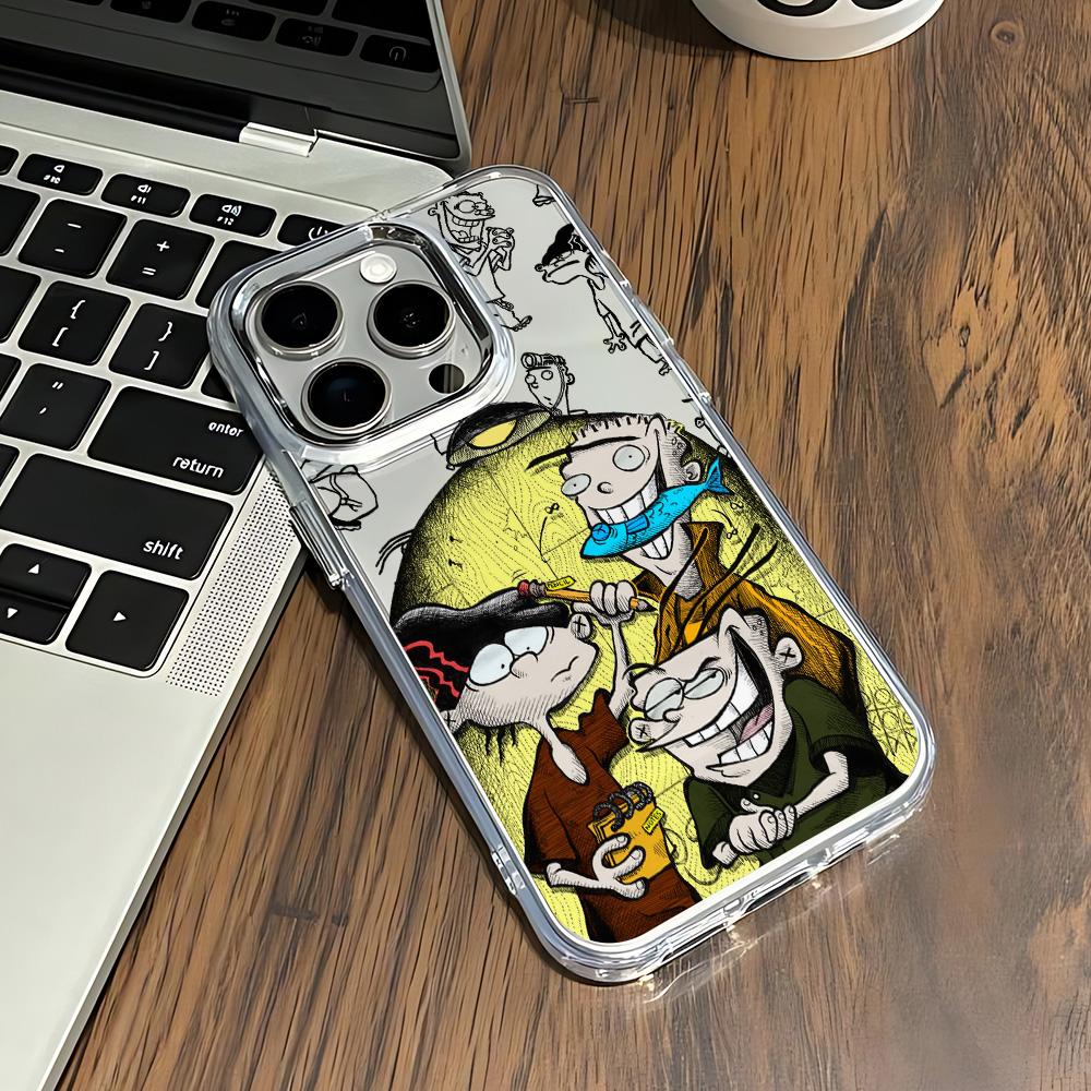 Мультяшный Чехол для Телефона E-Ed Edd N Eddy для IPhone 17 16e 16 15 14 13 12 11 Mini Pro Max X XR 8 7 Air Plus Прозрачный Мягкий Чехол