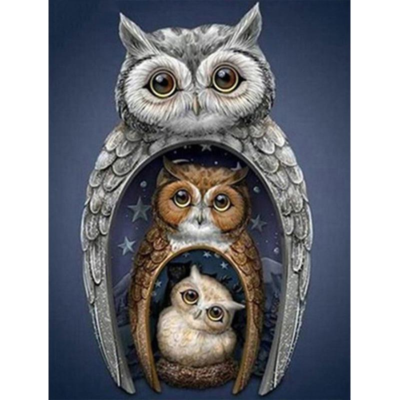 5d Алмазная вышивка Сова Мозаика Набор для вышивки крестом Круглая квадратная алмазная живопись Животное Новое поступление Стразы из бисера Ручная работа Хобби