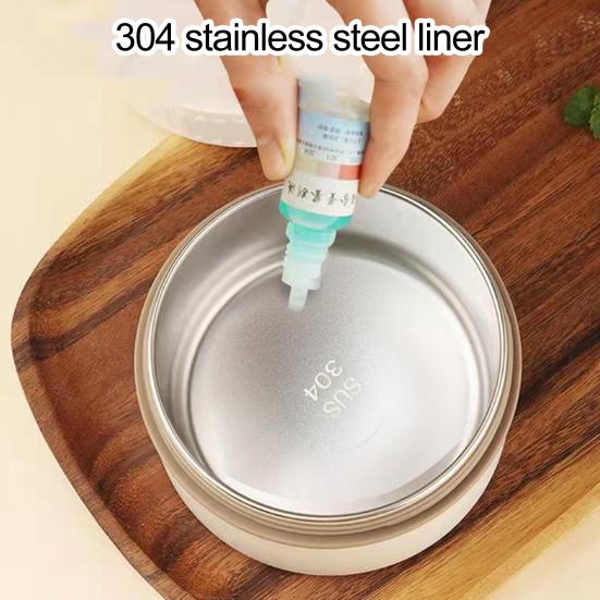 650 мл/350 мл Ланч-бокс Большой вместимости Герметичный Зеркальная полировка Пищевой класс Хорошая герметичность Сохранение свежести Штабелируемый Термоконтейнер для еды