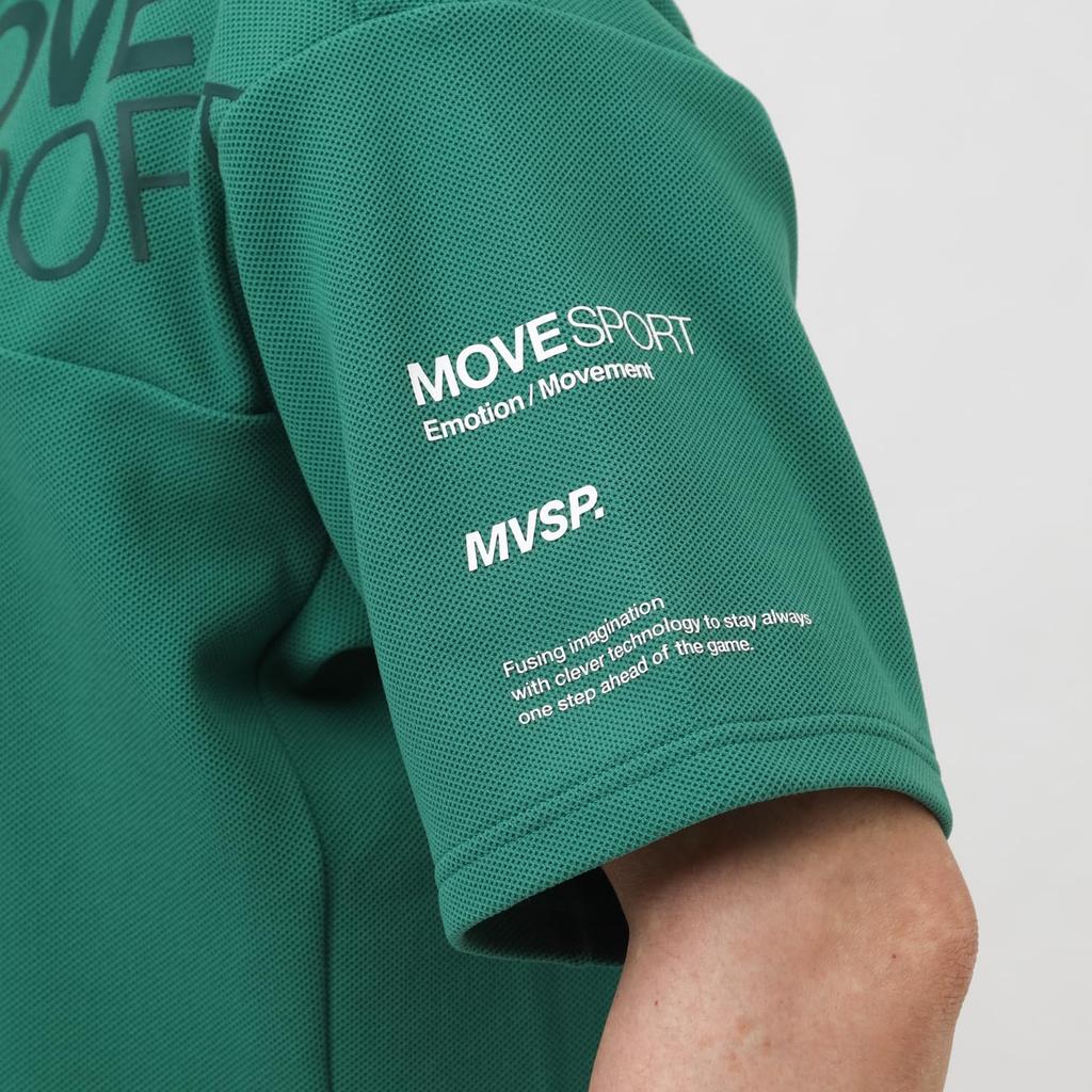 Move Sports Descente Short Sleeve Sunscreen Polo Shirt with Cooling Function and UV Protection for Running and Training Men's (GR00(ST5SHS03M))