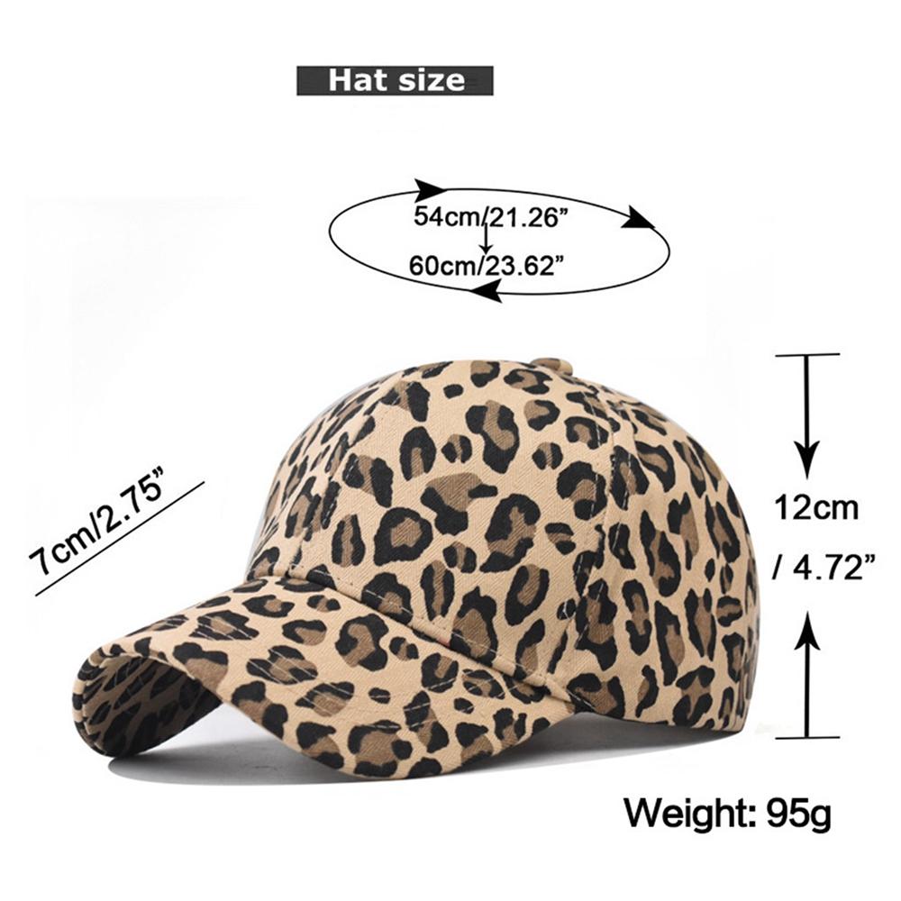 Hip Hop Leopard Print Baseball Cap Vintage Baseball Hat Women Men Outdoor Adjustable Gorras Snapback Unisex