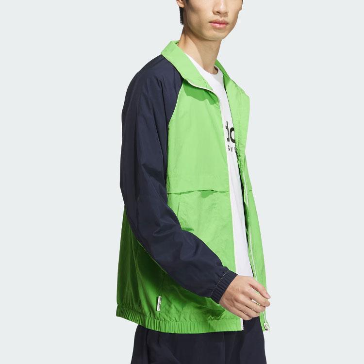 adidas Спортивная повседневная куртка с небольшим логотипом и цветными блоками, мужские куртки кислотно-зеленого цвета JI6859