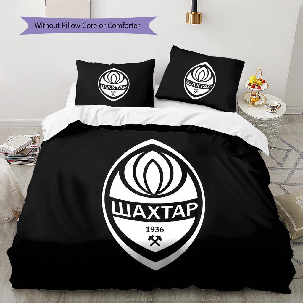 FC Shakhtar Donetsk RugPattern Bedding Quilt Set Quilt Cover Pillowcase Home Decoration Birthday Gift (1 * duvet cover + 2 * pillowcase, without core)