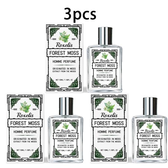 Roxelis men's fragrance care liquid, fresh forest wood cologne, elegant and gentle, for daily portable body care 50ml
