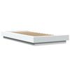 White Bed Frame 100x200 cm Engineered Wood