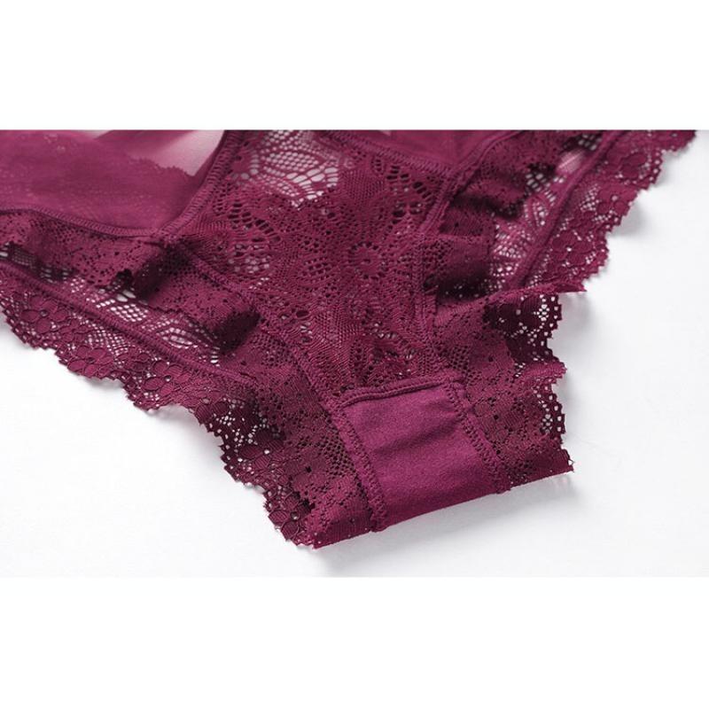 Sexy Transparent Panties Women Lace Low-waist Briefs Hollow Out Underwear Ladies Underpants Intimates G String Lingerie