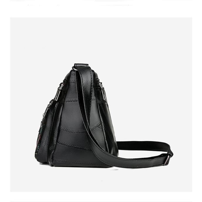 Large Capacity PU Leather Women Shoulder Handbags Vintage Dragonfly Flowers Multi-Pocket Crossbody Mommy Bag For Travel