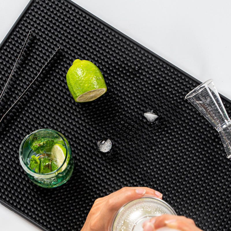 Table Cup Mat Kitchen Pvc Mat Pad For Bar Cocktail Square Bar Coaster with Drainage and Anti-Slip Pad Car Restaurant Coaster