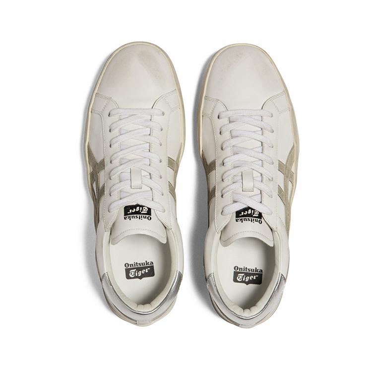 ONITSUKA TIGER Износостойкие Низкие Повседневные Кроссовки Унисекс Бело-Серые 1183C550-100