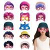12PCS/Set Demon Hunters Party Decoration Paper Glasses Masks Po Cosplay Props Children's Happy Birthday Party Supplies