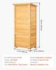 Outdoor Wooden Storage Shed Waterproof Garden Tool Shed 31.5x63.8 inch