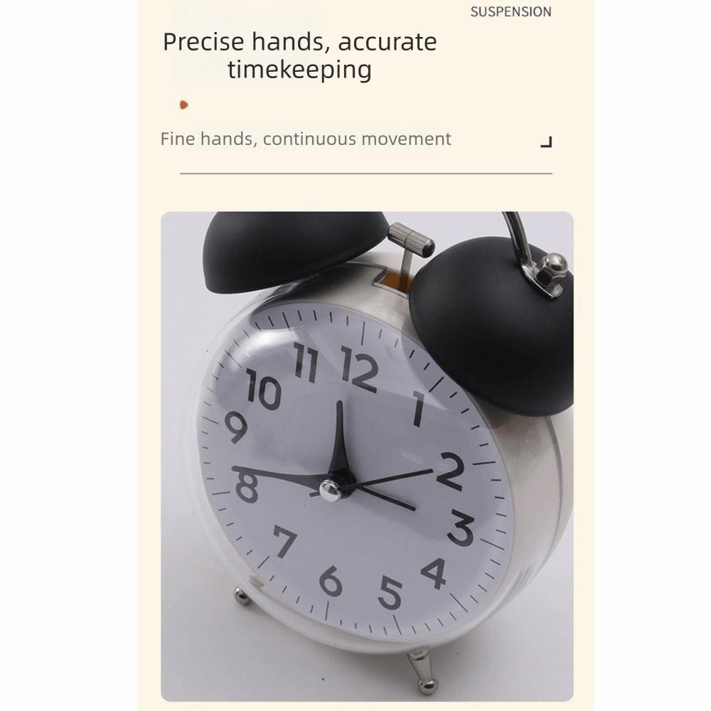 4 Inch Size Desk Alarm Clock Loud Alarm Bedside Wake-up Clock Mechanical Clock  Morning Routine