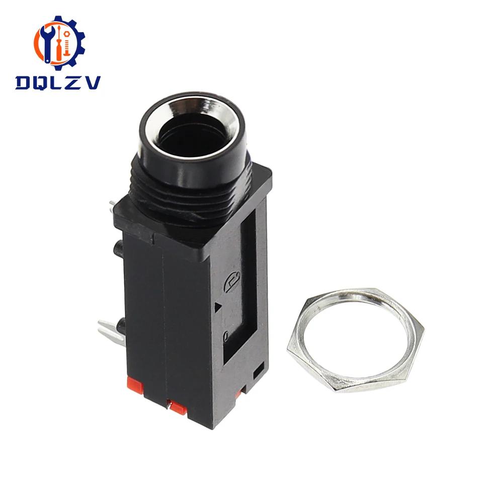 Audio Jack 6.35mm 3Pin Mono Audio Stereo Audio Socket Microphone Welding Line For Microphone Socket