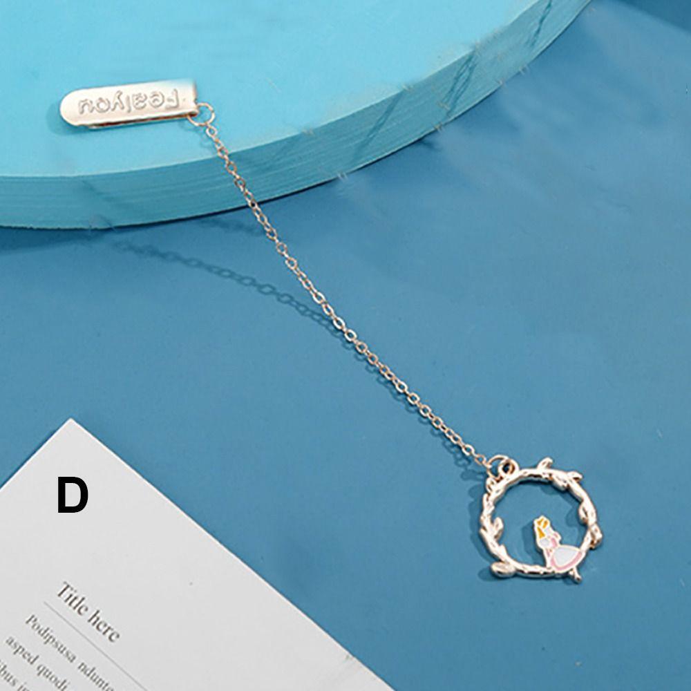Creative Book Clip Cartoon Character Pagination Mark Bookmarks Peach Heart Pendant Metal