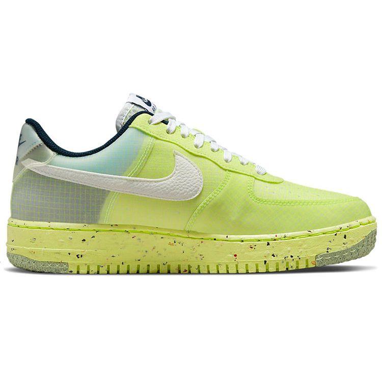 Nike Мужские кроссовки Air Force 1 Crater Light Lemon Twist Green Armory-темно-белые DH2521-700