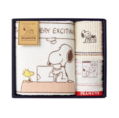 Nishikawa Подарочный набор полотенец Snoopy 23X27X6см Стираемый Спасибо вашим Сердцам Сделано в Японии TT81300605 [Nishikawa]