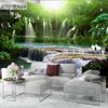 Waterfall Landscape Forest Mural Natural Scenery Wallpaper, Living Room TV Sofa Wall Bedroom Home Decor Wall Mural