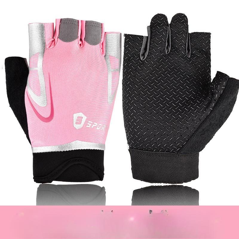 Cycling Half Finger Gloves New Style Men and Women Outdoor Cycling Sports Bicycle Mountain Climbing Exercise Leak Finger Fitness Gloves