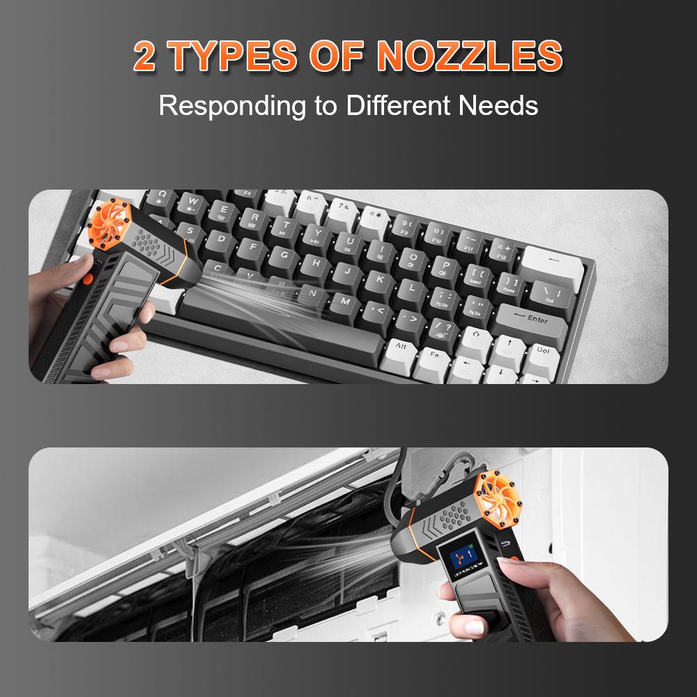 Автомобильные аксессуары 3-ступенчатый регулируемый портативный очиститель воздуха инструмент турбореактивный вентилятор Type-C зарядка 130000 об/мин электрический воздушный пылесос для автомобиля снегоочиститель