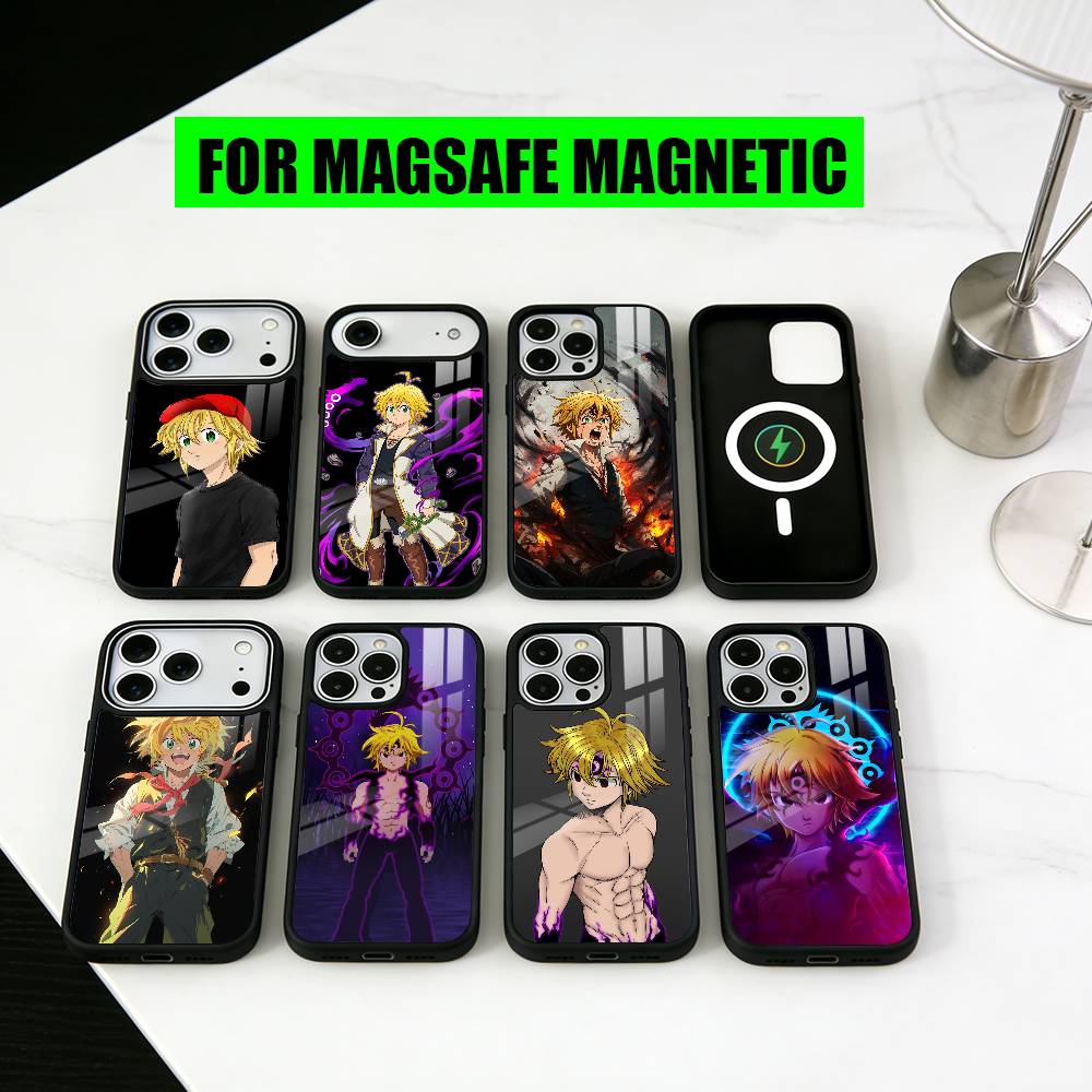 The S-Seven D-Deadly Sins M-Meliodas Phone Case For iPhone17,16,15,14,13,12,11 Plus,Pro Magnetic For Magsafe Wireless Charging