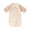 Cream De Coco Smooth Border Organic Bear Embroidery Made In Japan for All Two-Way All-in-One [Crotch Snaps/2-Way] Newborn/Baby, 100% Cotton, [Suitable