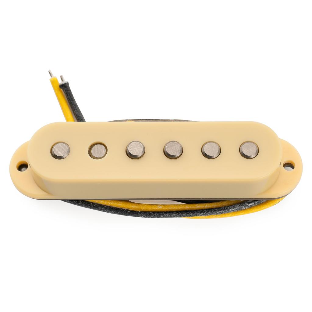Musiclily Pro Staggered Alnico 2 Single Coil Middle for Stratocaster Electric Cream ST-FAT60S Pickup, PU, Guitars,
