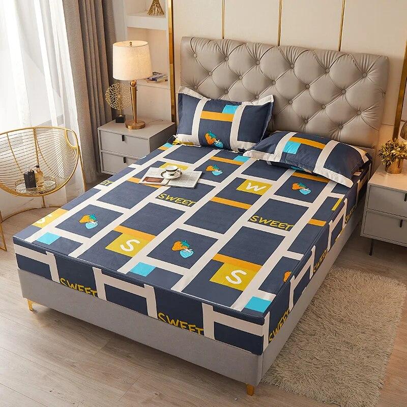 Утолщенный наматрасник с шестисторонней застежкой-молнией, чехол для кровати «все включено», съемный простынь King Queen