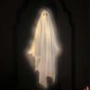 Halloween Hologram Ghost Mirror LED Light Up Spooky Ghost Mirror for Halloween Indoor Outdoor Haunted House Room Decor