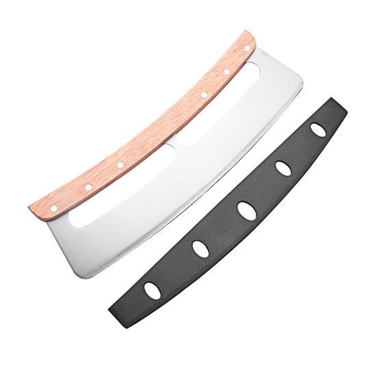 Нож для пиццы Rocker Blade Острый нож для пиццы Rocker Slicer из нержавеющей стали с защитным чехлом Аксессуары для печи для пиццы