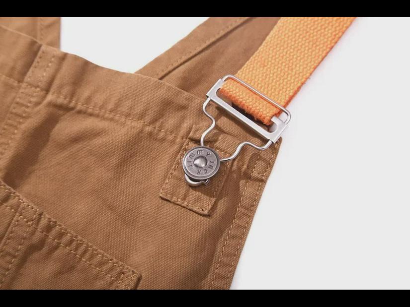 Мужской рваный ретро-джинсовый комбинезон: Свободные, модные и универсальные повседневные комбинезоны.