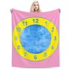 Clock Rug (The Big Comfy Couch) Blankets Soft Warm Flannel Throw Blanket Bedding for Bed Living room Picnic Travel Home Couch