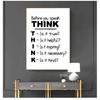 Печать плаката, подумайте, прежде чем говорить, цитата, холст, картина, постер, школьный класс, настенный художественный декор, мотивационная цитата, холст, искусство