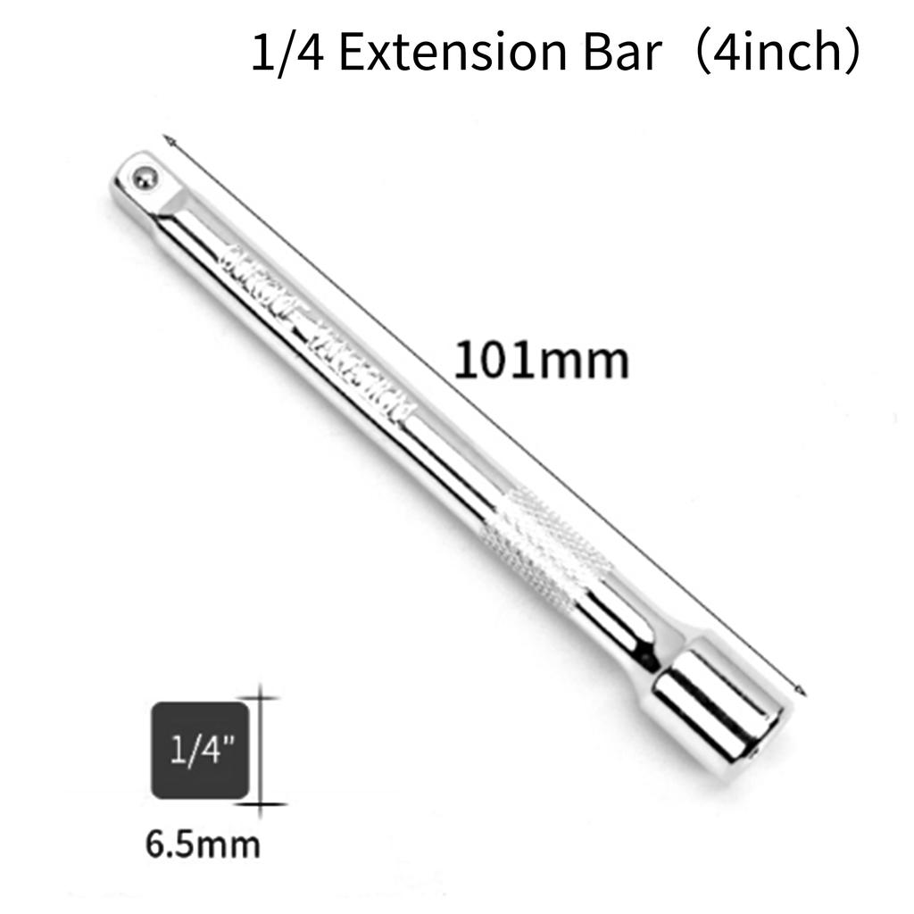 1/4" 3/8" 1/2" Торцевая трещоточная рукоятка Удлинитель 50/75/100/125/150/250 мм Длинная штанга Рукоятка рулевого управления Соединительный стержень Аксессуары