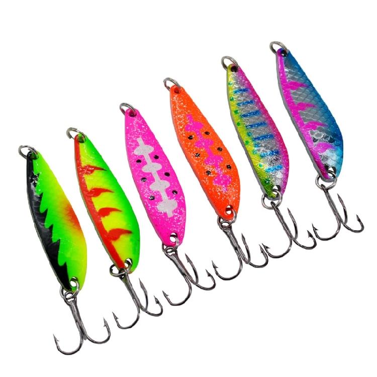 Ложка Металлическая Конструкция Блёсны-вертушки Приманки для Рыбы Вертушки Воблеры Цветные Блёстки Приманки Наживки Тройной Крючок Рыболовные Крючки